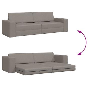 Boden Sofa Bett 2-in-1 Taupe 245x150x60.5 cm Stoff