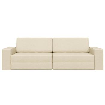 Schlafsofa Creme 245 x 78 x 77 cm Stoff