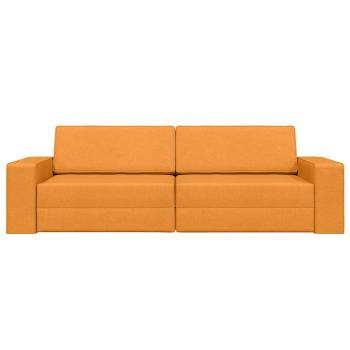 Boden Sofa Bett 2-in-1 Dunkelgelb 245x150x60.5 cm Stoff