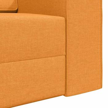 Boden Sofa Bett 2-in-1 Dunkelgelb 245x150x60.5 cm Stoff