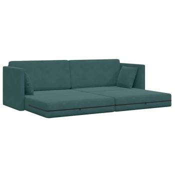 Boden Schlafsofa 2-in-1 Dunkelgrün 213x144x60 cm Samt
