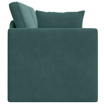 Boden Schlafsofa 2-in-1 Dunkelgrün 213x144x60 cm Samt
