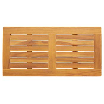 Tischplatte 80x40x2,2 cm rechteckige Tischplatte aus massivem Teakholz