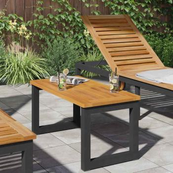 Tischplatte 80x40x2,2 cm rechteckige Tischplatte aus massivem Teakholz