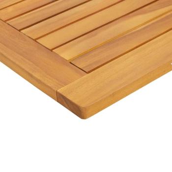 Tischplatte 80x40x2,2 cm rechteckige Tischplatte aus massivem Teakholz