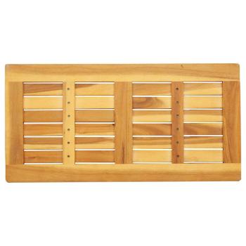Tischplatte 80x40x2,2 cm rechteckige Tischplatte aus massivem Teakholz