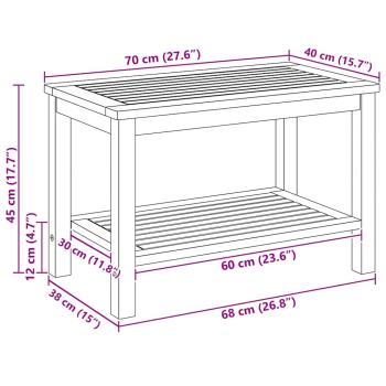 Couchtisch 90x50x45 cm Massives Akazienholz