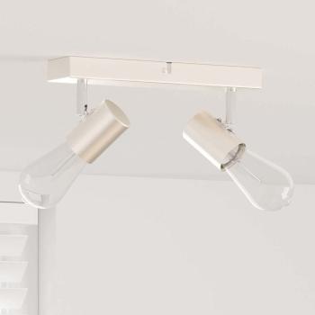 ARDEBO.de - Deckenstrahler 2 Wege verstellbar gebürsteter Nickel E27