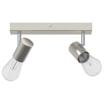 Deckenstrahler 2 Wege verstellbar gebürsteter Nickel E27