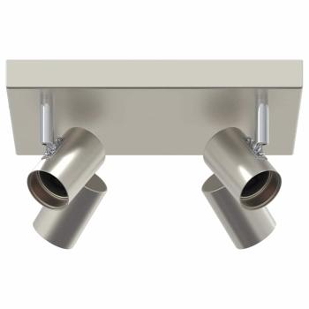 Deckenstrahler 4-Wege verstellbar gebürsteter Nickel E27
