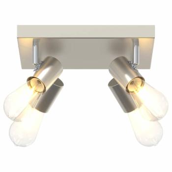 Deckenstrahler 4-Wege verstellbar gebürsteter Nickel E27