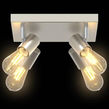 Deckenstrahler 4-Wege verstellbar gebürsteter Nickel E27