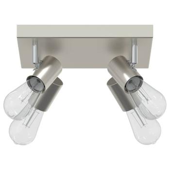 Deckenstrahler 4-Wege verstellbar gebürsteter Nickel E27