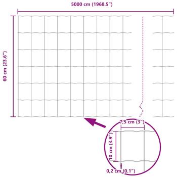 Eurozaun Grau 0,6x50 m Stahl