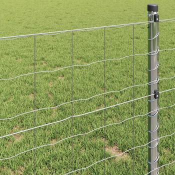 Euro-Zaun 1,6x10 m verzinkter Stahl