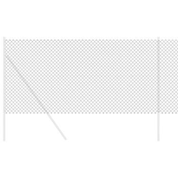 Maschendrahtzaun 25 x 1 m Stahl Grau