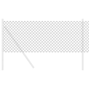 Kettenzaun Grau 0.4x25 m Stahl