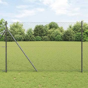 ARDEBO.de - Kettenzaun Grau 1,6x25 m Stahl