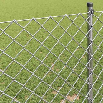 Kettenlinkzaun 0,4x25 m galvanisierter Stahl