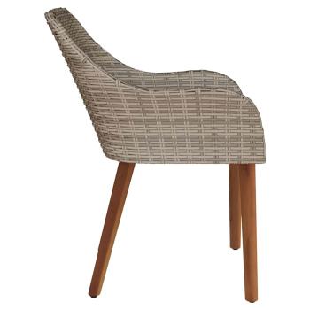 Gartenstühle mit Kissen 2 Stück Schwarz Poly Rattan