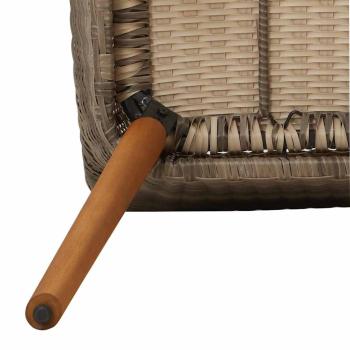 Gartenstühle mit Kissen 2 Stück Schwarz Poly Rattan