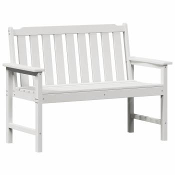 Gartenbank Weiß 120 cm HDPE
