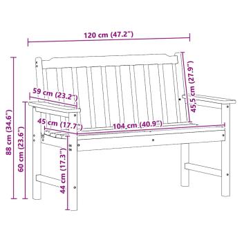 Gartenbank Weiß 120 cm HDPE