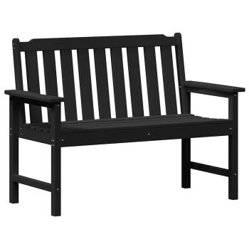 Gartenbank Schwarz 120 cm HDPE