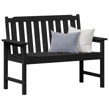 Gartenbank Schwarz 120 cm HDPE