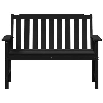 Gartenbank Schwarz 120 cm HDPE