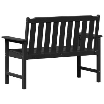Gartenbank Schwarz 120 cm HDPE