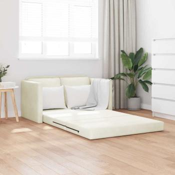 ARDEBO.de - Loveseat 2-Sitzer Creme Stoff, Holz 2-Sitzer Platz für mehrere