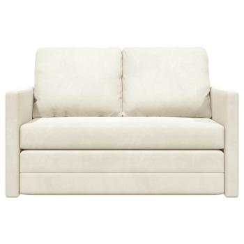 Loveseat 2-Sitzer Creme Stoff, Holz 2-Sitzer Platz für mehrere
