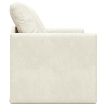Loveseat 2-Sitzer Creme Stoff, Holz 2-Sitzer Platz für mehrere