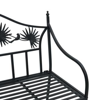 Vintage Metallbank Schwarz Pulverbeschichteter Stahl Standard