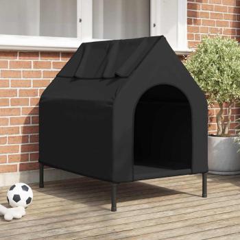 ARDEBO.de - Hundehütte aus schwarzem Oxford-Gewebe und Stahl