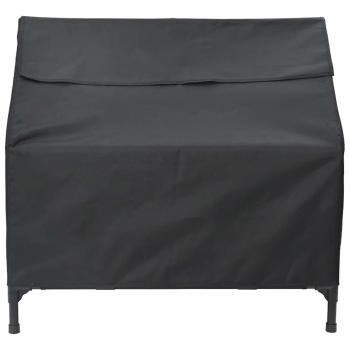 Hundehütte Schwarze Oxford-Stoff und Stahl
