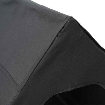 Hundehütte Schwarze Oxford-Stoff und Stahl