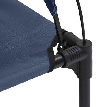 Erhöhtes Hundebett mit Abnehmbarem Dach Marineblau S Stahl