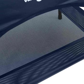 Erhöhtes Hundebett mit Abnehmbarem Dach Marineblau XL Stahl