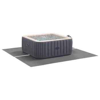 Quadratische Poolabdeckung Hellgrau Polyester 274 x 274 cm