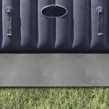 Quadratische Poolabdeckung Hellgrau Polyester 274 x 274 cm