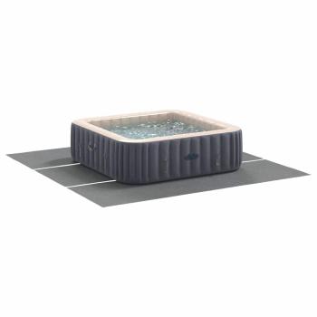 Quadratische Poolabdeckung Hellgrau Polyethylen 396 x 396 cm