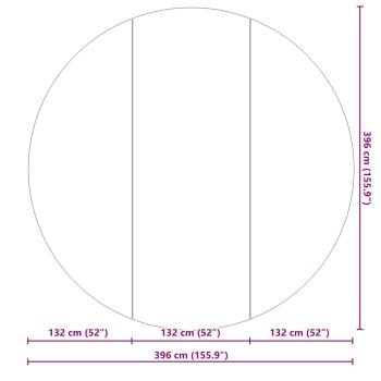 Runde Poolabdeckung Schwarz Polyethylen Ø 396 cm Langlebig