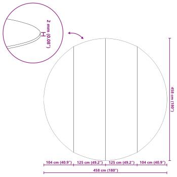 Runde Poolabdeckung Schwarz Polyethylen Ø 458 cm