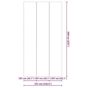 Rechteckige Poolabdeckung Schwarz Polyethylen 640 x 321 cm