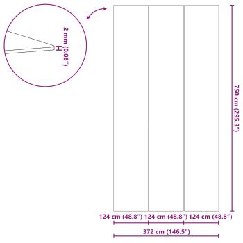 Rechteckige Poolabdeckung Schwarz PVC 750 x 372 cm Wasserdicht
