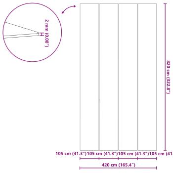 Rechteckige Poolabdeckung Schwarz Kunststoff 820 x 420 cm