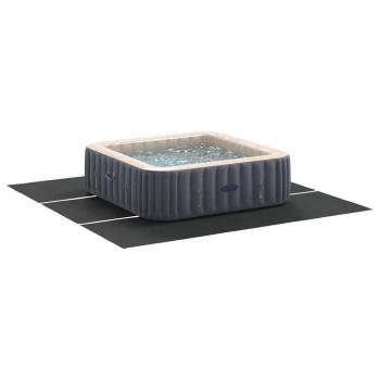 quadratische Poolabdeckung Schwarz Kunststoff 396 x 396 cm