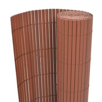ARDEBO.de - Gartenzaun doppelseitig Braun 1.5x3 m PVC
